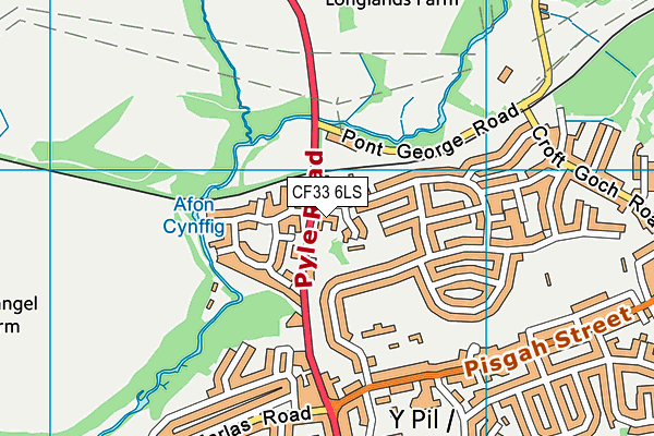 CF33 6LS map - OS VectorMap District (Ordnance Survey)