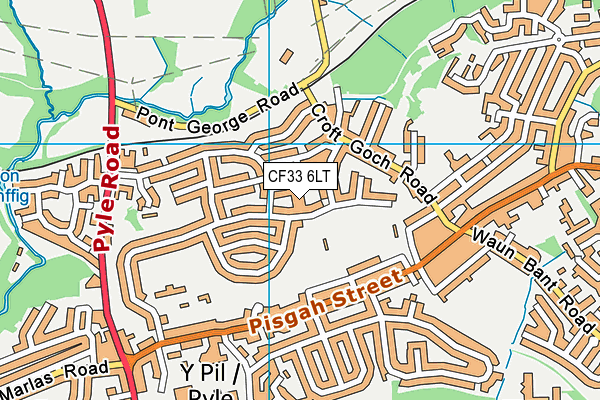 CF33 6LT map - OS VectorMap District (Ordnance Survey)