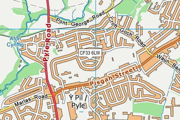 CF33 6LW map - OS VectorMap District (Ordnance Survey)