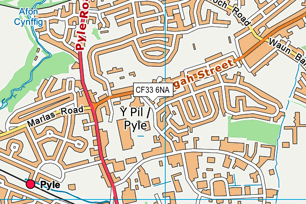 CF33 6NA map - OS VectorMap District (Ordnance Survey)