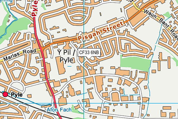 CF33 6NB map - OS VectorMap District (Ordnance Survey)