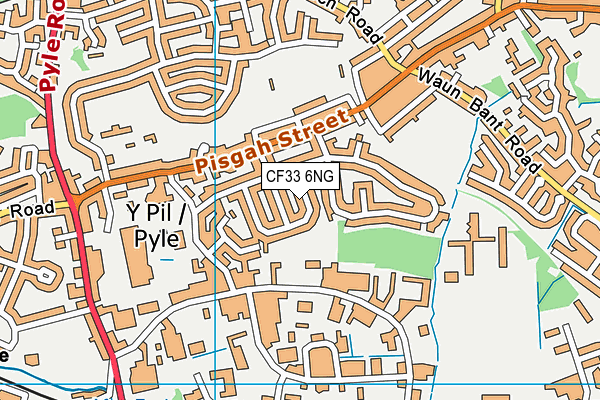 CF33 6NG map - OS VectorMap District (Ordnance Survey)