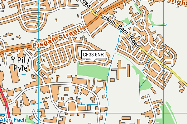 CF33 6NR map - OS VectorMap District (Ordnance Survey)