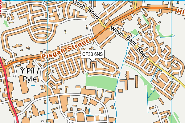 CF33 6NS map - OS VectorMap District (Ordnance Survey)