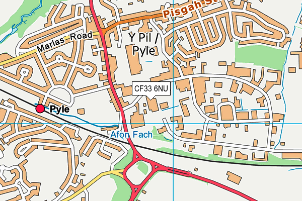 CF33 6NU map - OS VectorMap District (Ordnance Survey)