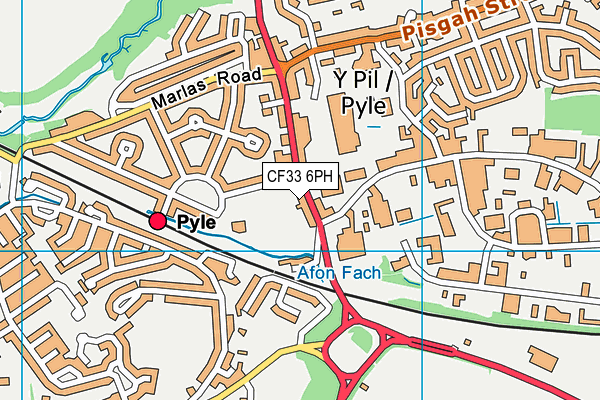 CF33 6PH map - OS VectorMap District (Ordnance Survey)