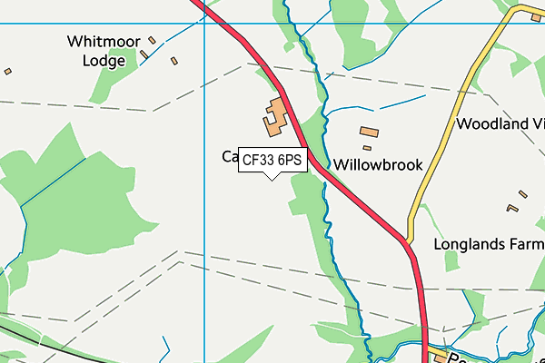 CF33 6PS map - OS VectorMap District (Ordnance Survey)