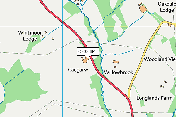 CF33 6PT map - OS VectorMap District (Ordnance Survey)