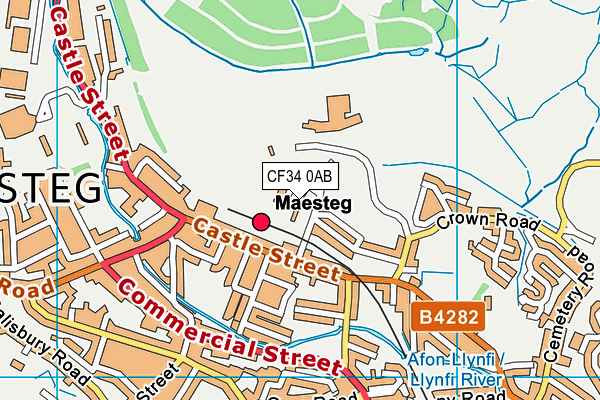 CF34 0AB map - OS VectorMap District (Ordnance Survey)