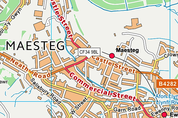 CF34 9BL map - OS VectorMap District (Ordnance Survey)