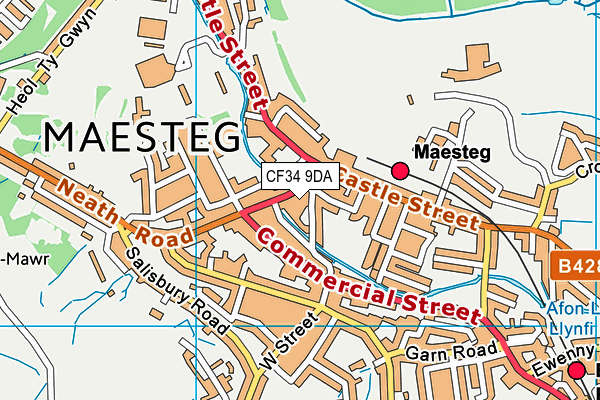 CF34 9DA map - OS VectorMap District (Ordnance Survey)