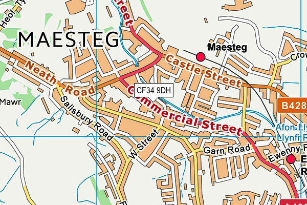 CF34 9DH map - OS VectorMap District (Ordnance Survey)