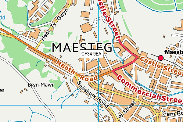 CF34 9EA map - OS VectorMap District (Ordnance Survey)