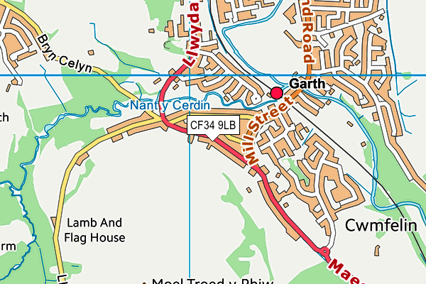 Map of CROSS INN (MAESTEG) LIMITED at district scale