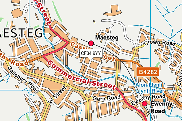 CF34 9YY map - OS VectorMap District (Ordnance Survey)