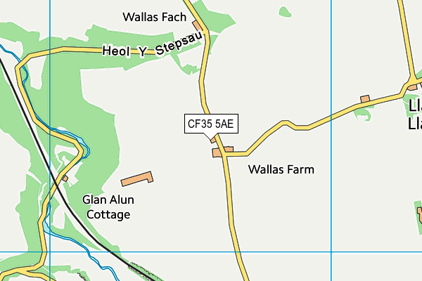 CF35 5AE map - OS VectorMap District (Ordnance Survey)