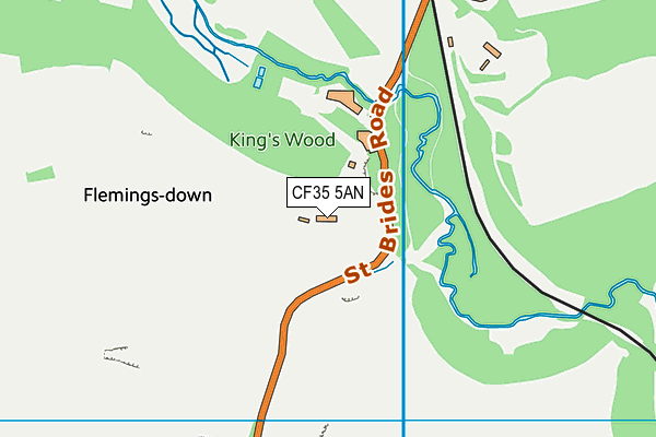 CF35 5AN map - OS VectorMap District (Ordnance Survey)