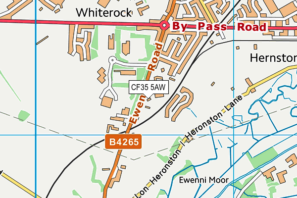 CF35 5AW map - OS VectorMap District (Ordnance Survey)