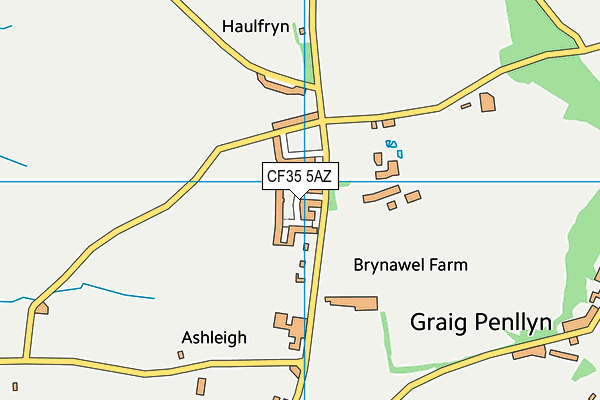 CF35 5AZ map - OS VectorMap District (Ordnance Survey)