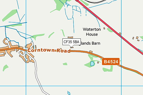 CF35 5BA map - OS VectorMap District (Ordnance Survey)