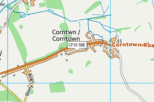 CF35 5BE map - OS VectorMap District (Ordnance Survey)