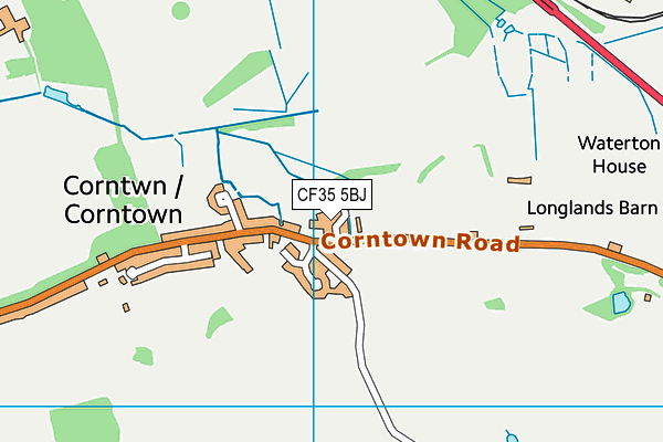 CF35 5BJ map - OS VectorMap District (Ordnance Survey)