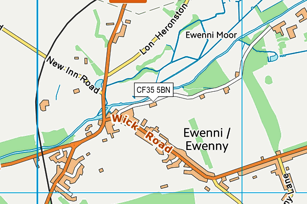 CF35 5BN map - OS VectorMap District (Ordnance Survey)