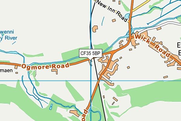 CF35 5BP map - OS VectorMap District (Ordnance Survey)