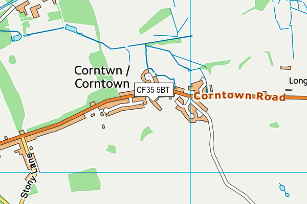 CF35 5BT map - OS VectorMap District (Ordnance Survey)