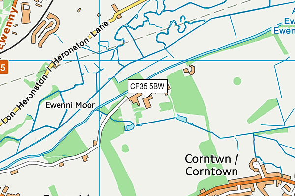 CF35 5BW map - OS VectorMap District (Ordnance Survey)