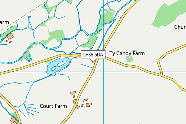 CF35 5DA map - OS VectorMap District (Ordnance Survey)