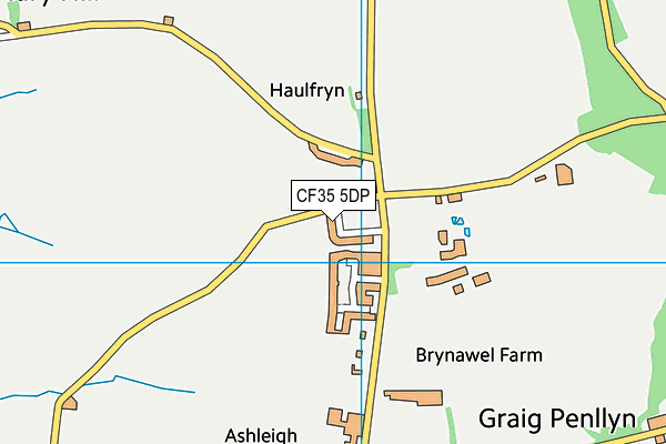 CF35 5DP map - OS VectorMap District (Ordnance Survey)