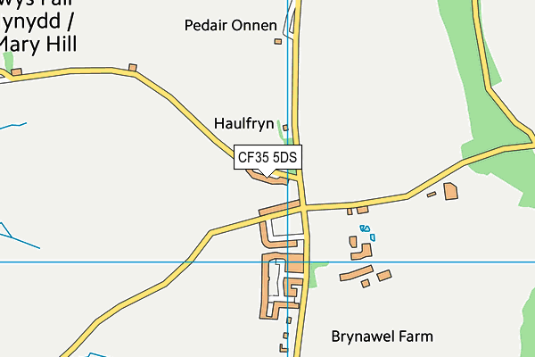 CF35 5DS map - OS VectorMap District (Ordnance Survey)