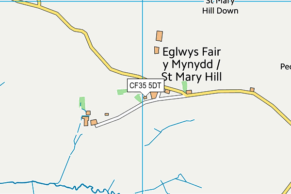 CF35 5DT map - OS VectorMap District (Ordnance Survey)