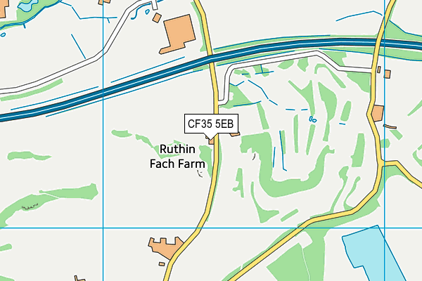 CF35 5EB map - OS VectorMap District (Ordnance Survey)