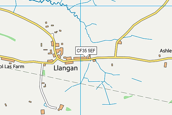 CF35 5EF map - OS VectorMap District (Ordnance Survey)