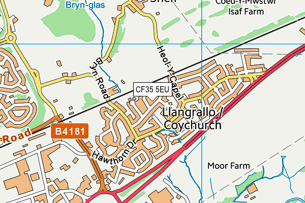 CF35 5EU map - OS VectorMap District (Ordnance Survey)