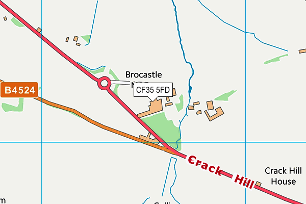 CF35 5FD map - OS VectorMap District (Ordnance Survey)