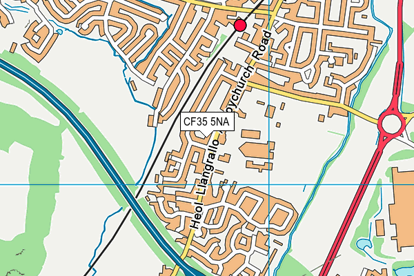 CF35 5NA map - OS VectorMap District (Ordnance Survey)