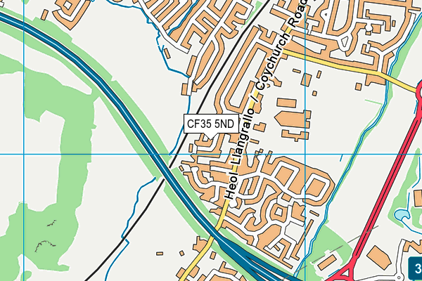 CF35 5ND map - OS VectorMap District (Ordnance Survey)