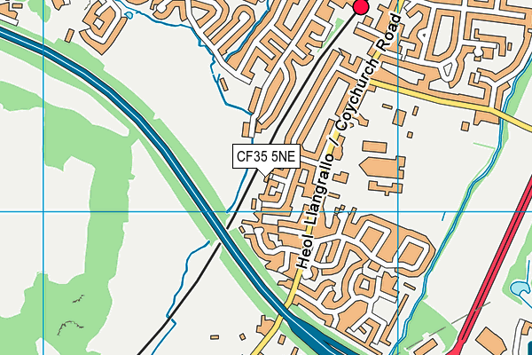 CF35 5NE map - OS VectorMap District (Ordnance Survey)