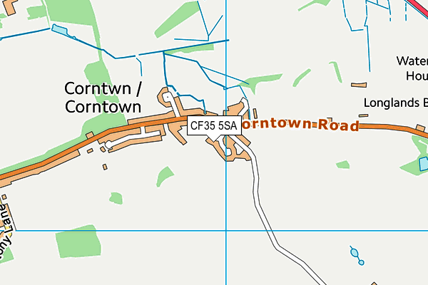 CF35 5SA map - OS VectorMap District (Ordnance Survey)