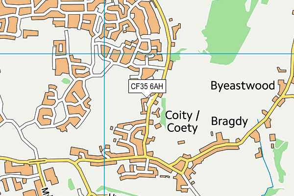 CF35 6AH map - OS VectorMap District (Ordnance Survey)