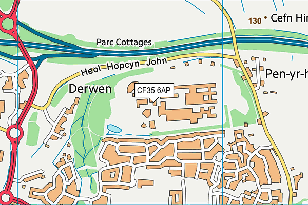 CF35 6AP map - OS VectorMap District (Ordnance Survey)