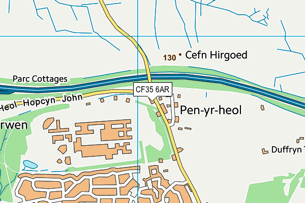 CF35 6AR map - OS VectorMap District (Ordnance Survey)