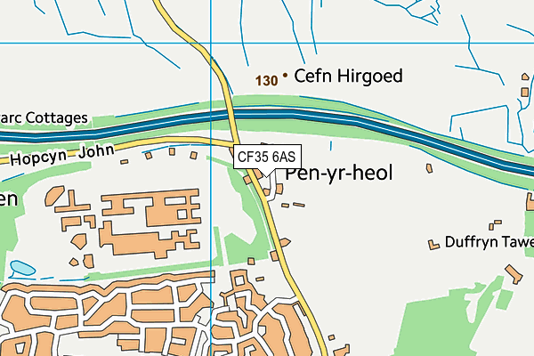 CF35 6AS map - OS VectorMap District (Ordnance Survey)