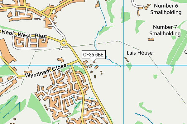 CF35 6BE map - OS VectorMap District (Ordnance Survey)