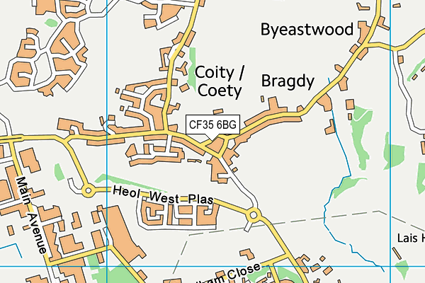 CF35 6BG map - OS VectorMap District (Ordnance Survey)