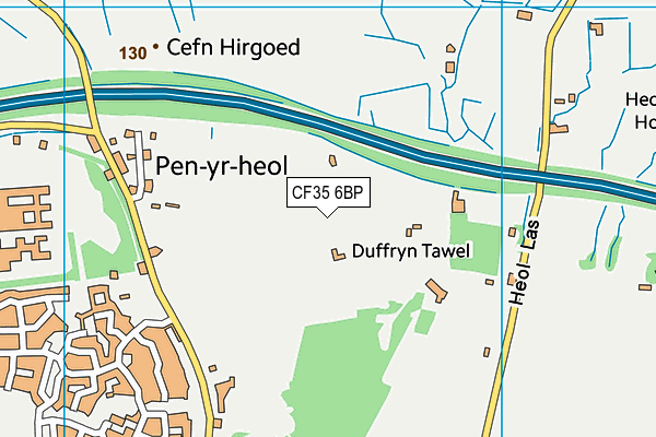 CF35 6BP map - OS VectorMap District (Ordnance Survey)