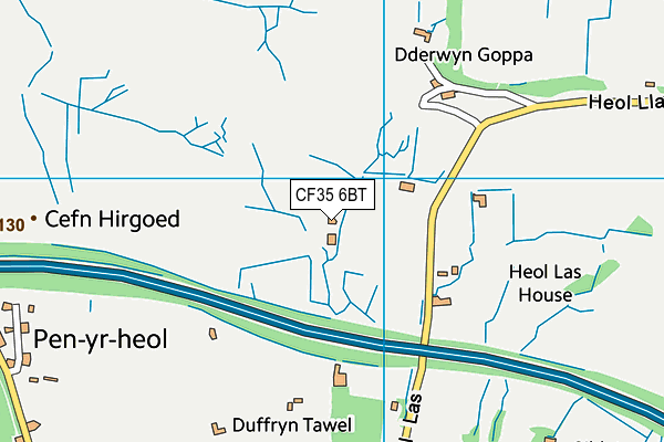 CF35 6BT map - OS VectorMap District (Ordnance Survey)